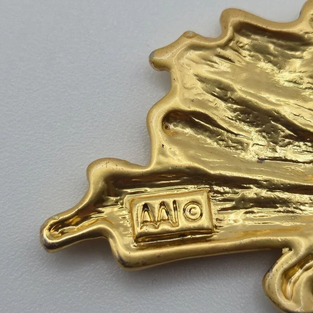 Festive Joy Holiday Gold Tone Angels Religious Faith Christian Brooch Pins‎ 2PC